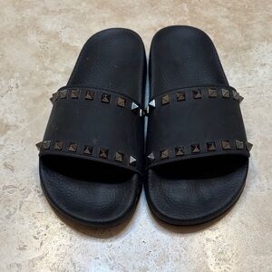 Valentino Garavani Black Studded Sandals